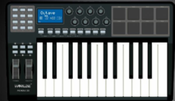 worlde沃尔特 25键MIDI键盘带控制器