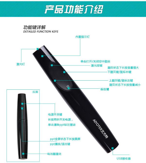 20150515_132545.jpg aiyoter艾尤特 激光翻页笔 空中飞鼠 红光翻页笔