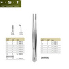 FST窄型组织齿镊11002-16 FST窄型组织齿弯镊11003-16