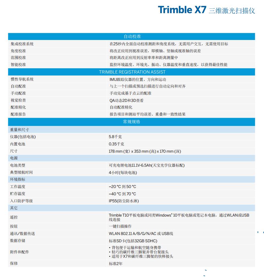 Trimble 地面激光雷达 X7 简单 智能 专业，一键自动完成校准、整平、扫描、拍照、下载和配准，只需2分半钟。