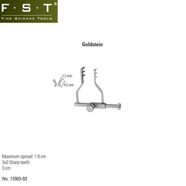Goldstein撐開器 3x3尖齒牽開器 FST牽開器17003-03 FST動物解剖器械