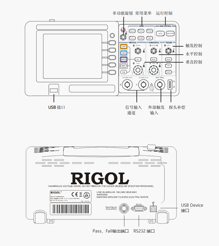 限量促销 rigol普源示波器DS1102E 100MHz双模拟通道数字示波器