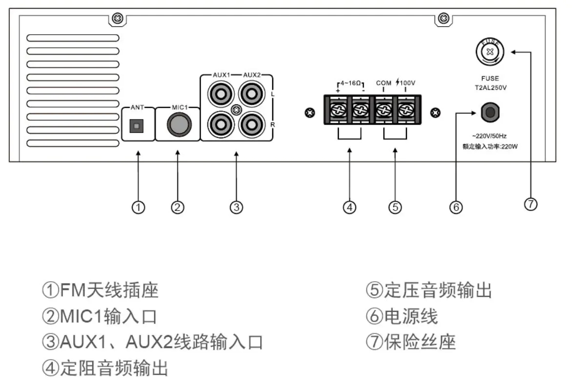 惠威公共广播（HiVi-Swans）DT-80B合并公共广播功放